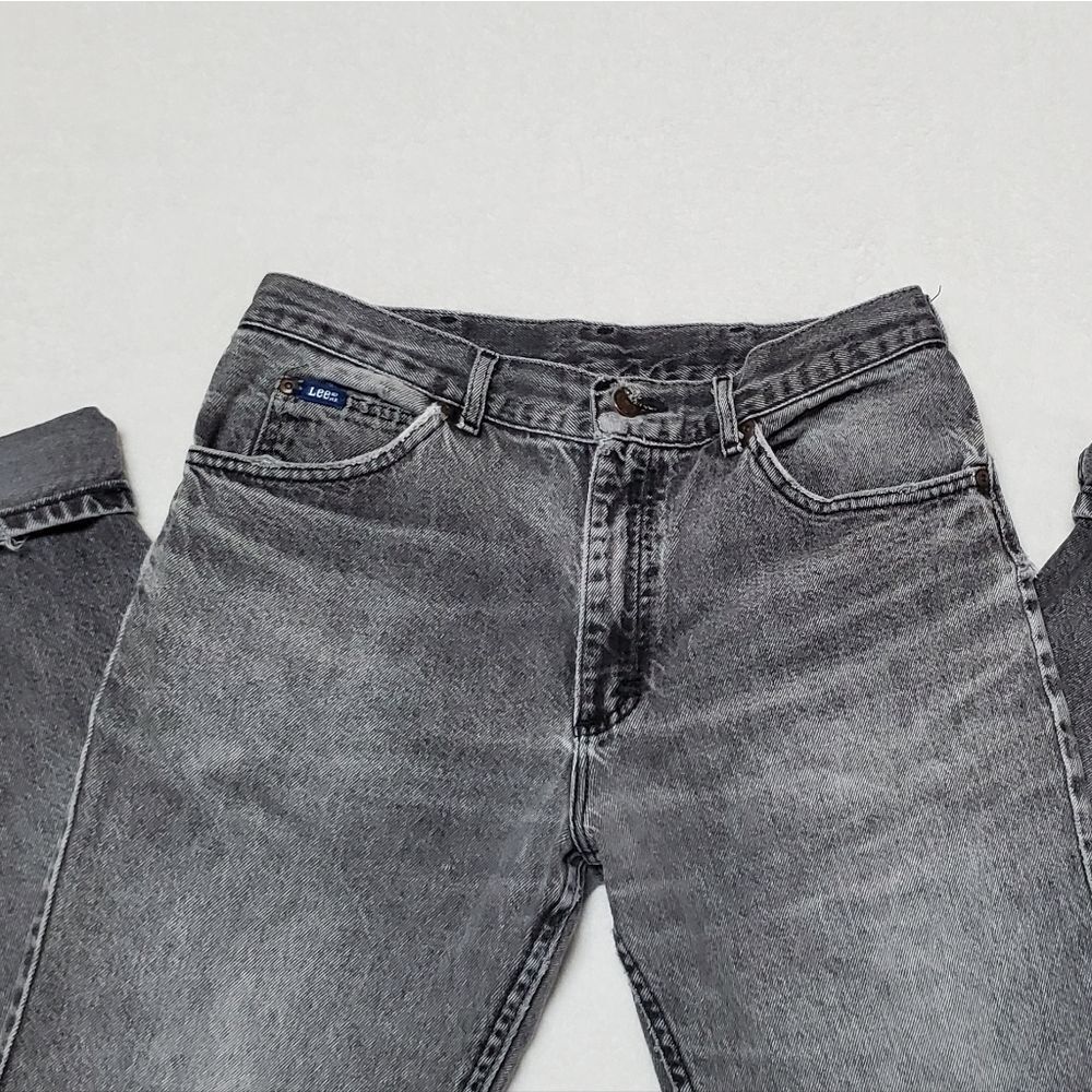 Vintage Black Distressed Lee Jeans Union Made Gru… - image 3